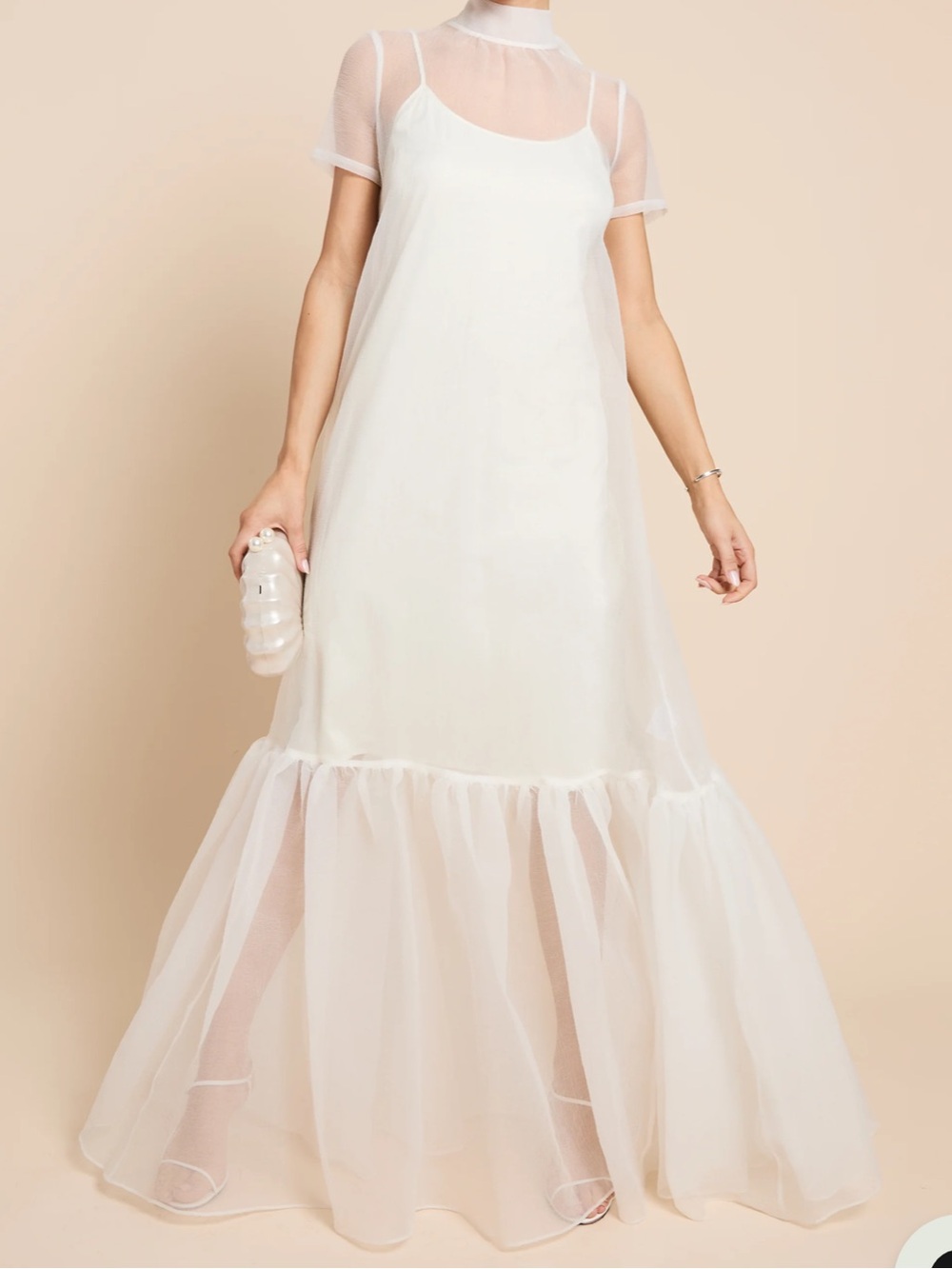 STAUD dupe - Few Moda Melody Dress in ivory XS